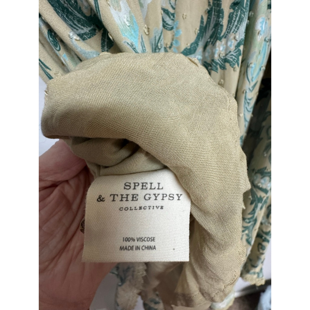 Spell and the Gypsy Collective Aurora Swing Dress Avocado Green Medium - Picture 13 of 14